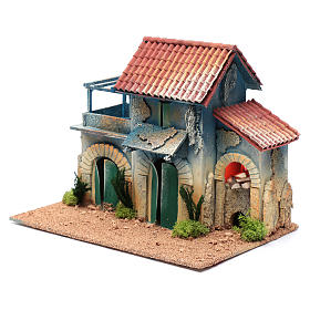 Ambientazioni, botteghe, case, pozzi: Ambientazione caminetto luce e terrazza 25x30x20 cm Ambientazioni, botteghe, case, pozzi: Ambientazione caminetto luce e terrazza 25x30x20 cm