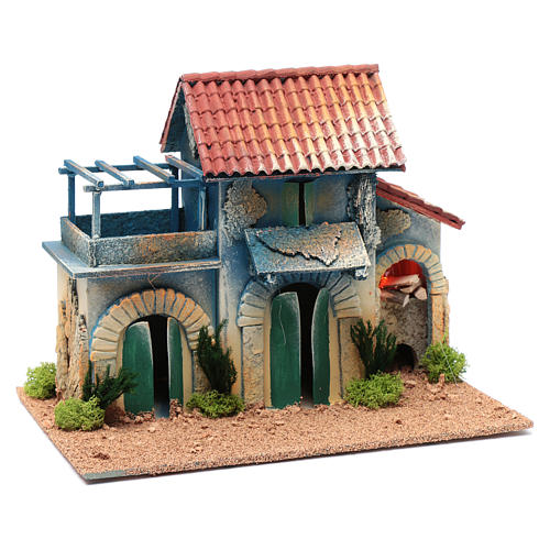 Ambientazione caminetto luce e terrazza 25x30x20 cm 3