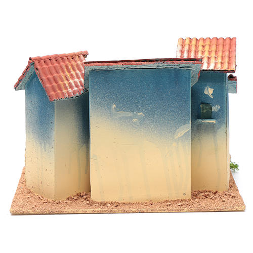 Krippenszenerie, Häuser und Schuppen, 20x30x20 cm 4