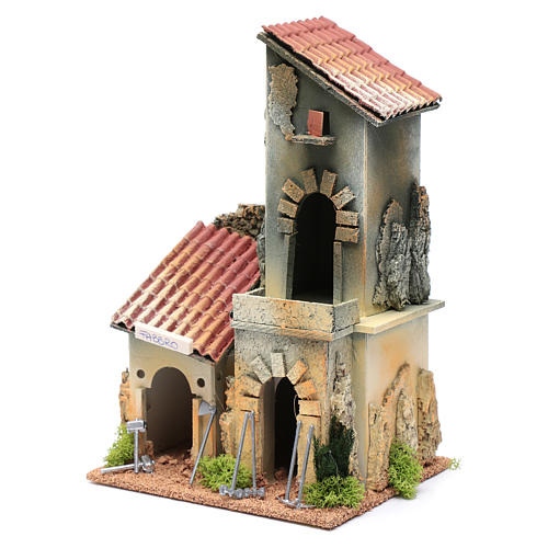 Décor avec atelier forgeron 28,5x18x15 cm 2