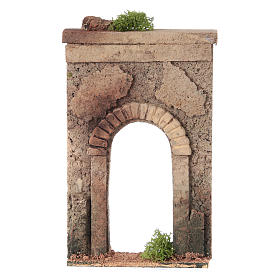 Nativity scene wall with arch in cork 25x15x5 cm