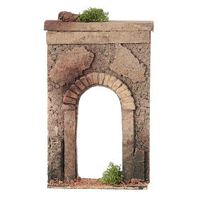 Parete con arco sughero per presepe 25x15x5 cm