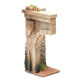 Nativity scene wall with half arch