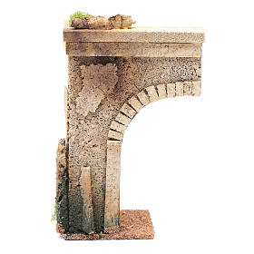 Nativity scene wall with half arch