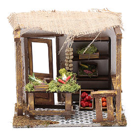 Nativity scene greengrocer's workshop 15x20x15 cm