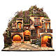 Neapolitan nativity scene setting village with fountain 82X80X60 cm s1