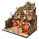 Neapolitan nativity scene setting village with fountain 82X80X60 cm s2