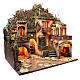 Neapolitan nativity scene setting village with fountain 82X80X60 cm s3