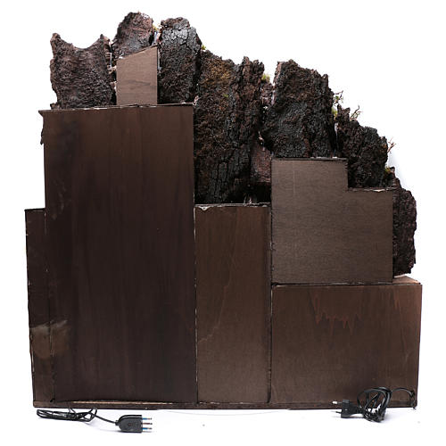 Aldeia presépio napolitano com fontanário 82x80x60 cm 4