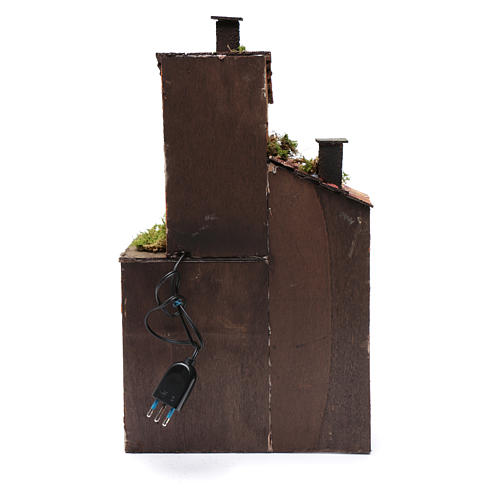 Casa in legno per presepe napoletano 41X25X16 cm 4