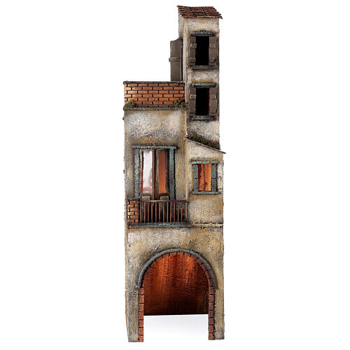 Dom z drewna do szopki neapolitańskiej 73x20x21 cm 1