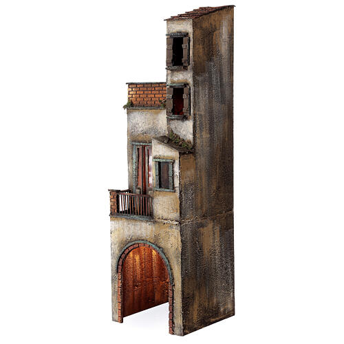 Dom z drewna do szopki neapolitańskiej 73x20x21 cm 2