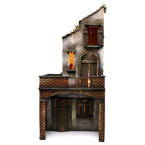 Casa in legno per presepe napoletano 63X30X27 cm 1
