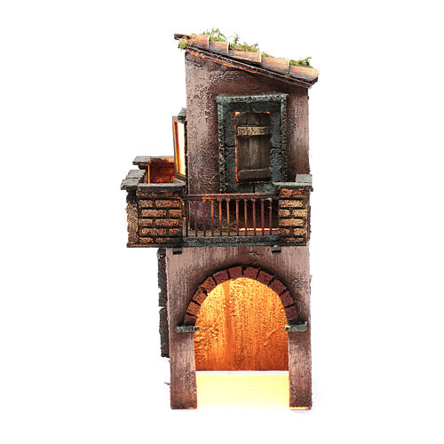 Wooden house for Neapolitan nativity scene 38X15X16 cm 1