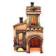 Haus mit Balkon und Bogengang 34x21x12cm neapolitanische Krippe s1