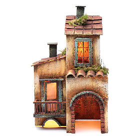 Wooden house for Neapolitan nativity scene 34X21X12 cm