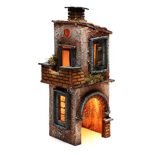 Wooden house for Neapolitan nativity scene 27X12X13 cm 3