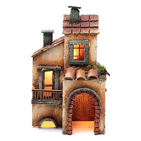 Wooden house for Neapolitan nativity scene 28X17X11 cm