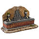 Nativity scene fountain in resin with two water jets 13x21x14 cm s3