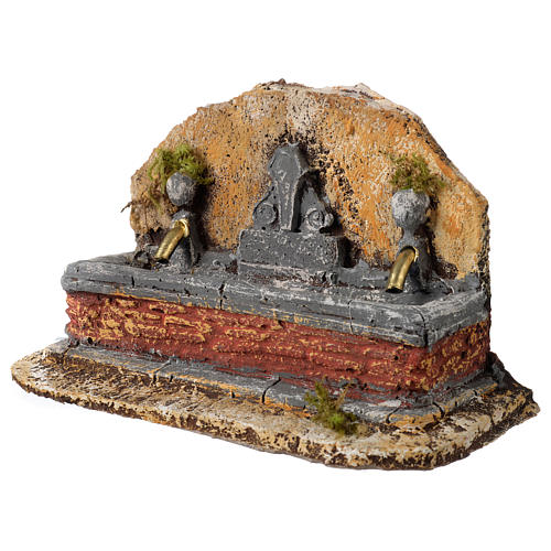 Nativity scene resin fountain with two water jets 13x21x14 cm 2