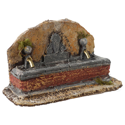 Nativity scene resin fountain with two water jets 13x21x14 cm 3
