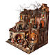 Bourgade crèche Naples mod. A 120x100x100 cm fontaine taverne 26 bergers de 14cm 2 mouvements s3