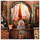 Village setting for Neapolitan Nativity scene 120x100x100 cm, module B, 34 shepherds, 7 movements - 14 cm, real water stream s10