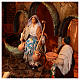 Village setting for Neapolitan Nativity scene 120x100x100 cm, module C, 34 shepherds, 9 movements - 14 cm s12