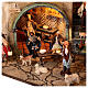 Village setting for Neapolitan Nativity scene 120x400x100 cm, 4 modules, 125 shepherds, 20 movements - 14 cm s5