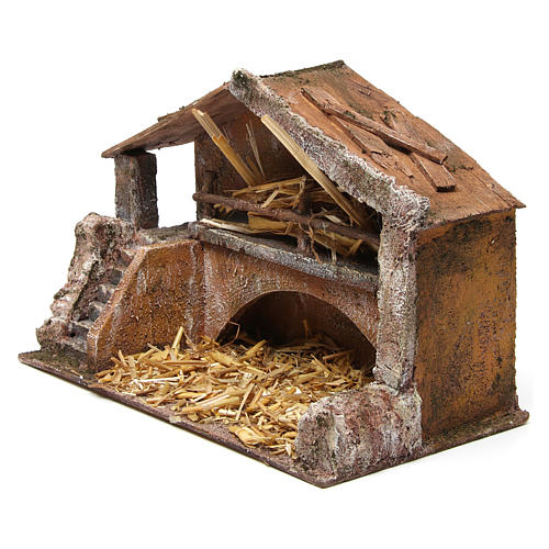 Hut with stairs for 10 cm nativity scene 2