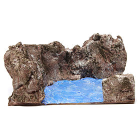 Ruscello angolo sinistro per presepe 12 cm 10x25x20 cm
