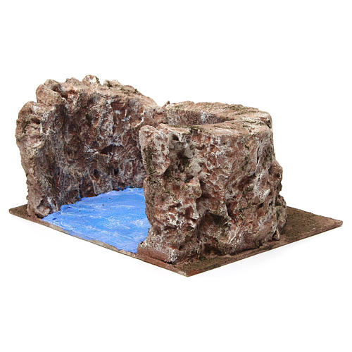 Ribeira semicírculo para presépio 12 cm 10x25x20 cm 3
