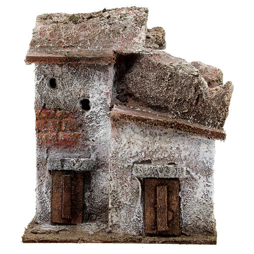 Casa due porte 10x10x10 presepe 3 cm 1