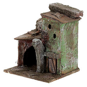 Otoczenie, sklepy, domy, studnie: Dom z portykiem łuk 10x10x10 cm Otoczenie, sklepy, domy, studnie: Dom z portykiem łuk 10x10x10 cm