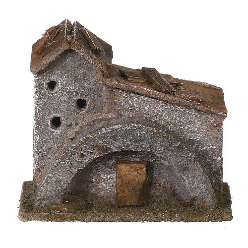 Rock house with arch and door for nativity scene 1