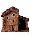 Casa em miniatura com porta e estábulo 10x9x5 cm para presépio com figuras altura média 3 cm s5