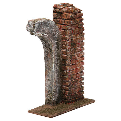 Semiarco con colonna per presepe da 12 cm 20x15x5 cm 3