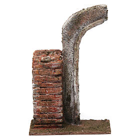 Semi-arch with brick wall for 10 cm nativity scene