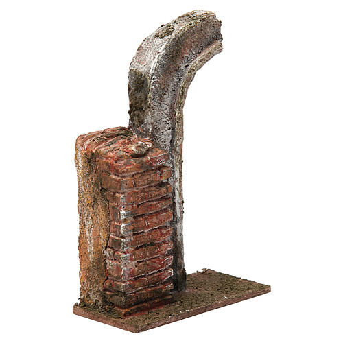 Semi-arch with brick wall for 10 cm nativity scene 3