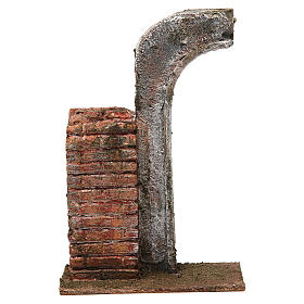 Semi-arch with brick wall for 12 cm nativity scene