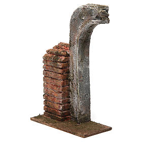 Semi-arch with brick wall for 12 cm nativity scene