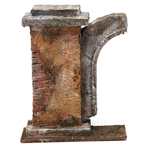 Mur avec demi-arc pour crèche 10 cm 15x15x5 cm 1