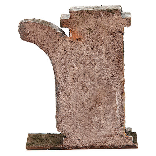 Wall with semi arch for nativity of 10cm 15x15x5 cm 4