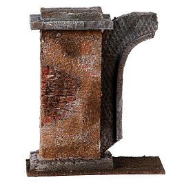 Wall with semi-arch for 12 nativity scene 20x15x5 cm