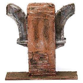 Wall with double semi-arch for 10 cm nativity scene