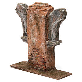 Muro con doppio semiarco per presepe 12 cm 20x5x20 cm