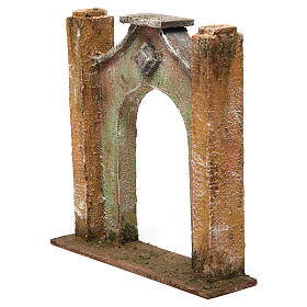 Maisons, milieux, ateliers, puits: Arc décoré pour crèche 12 cm 20x5x20 cm