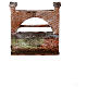 Small wall with arch for nativity 10 cm 10x5x10 cm s1
