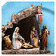 Complete nativity scene with plate 10 cm s2