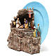 Complete nativity scene with plate 10 cm s3